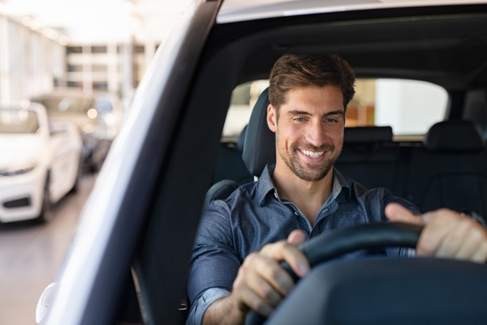 Drive test at car dealership